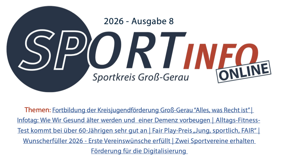 SportInfo Online - 2026 Ausgabe 8