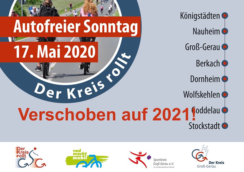 Autofreie Großveranstaltung wird wegen Coronavirus verschoben: