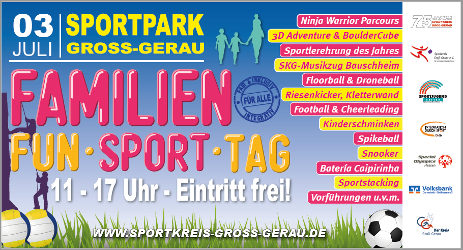 Familien Fun Sport Fest am 3. Juli 2022