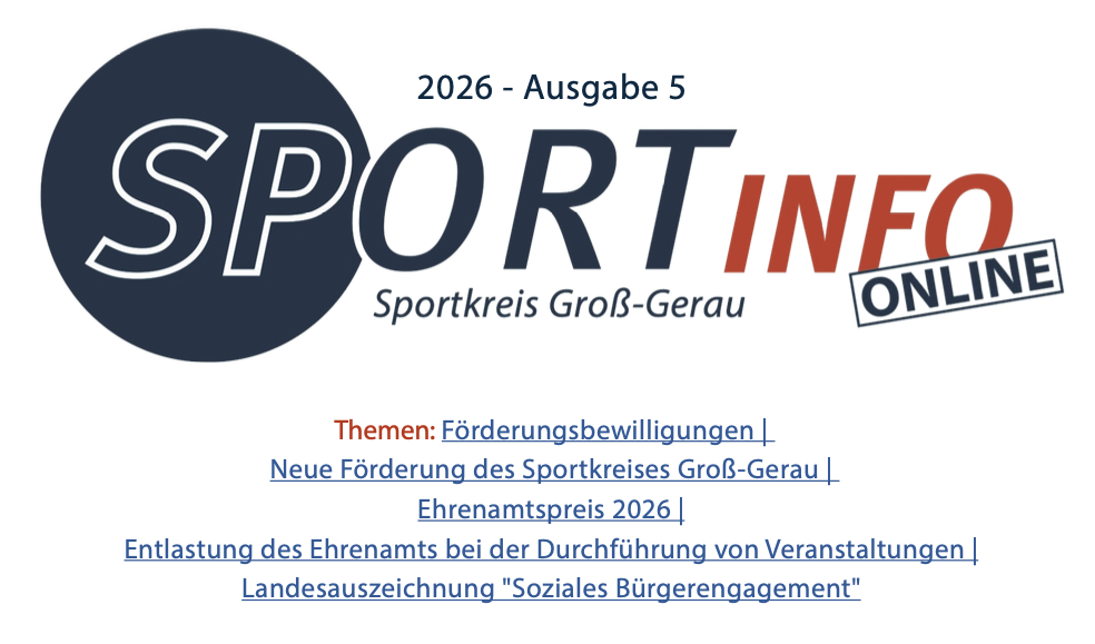 SportInfo Online - 2026 Ausgabe 5